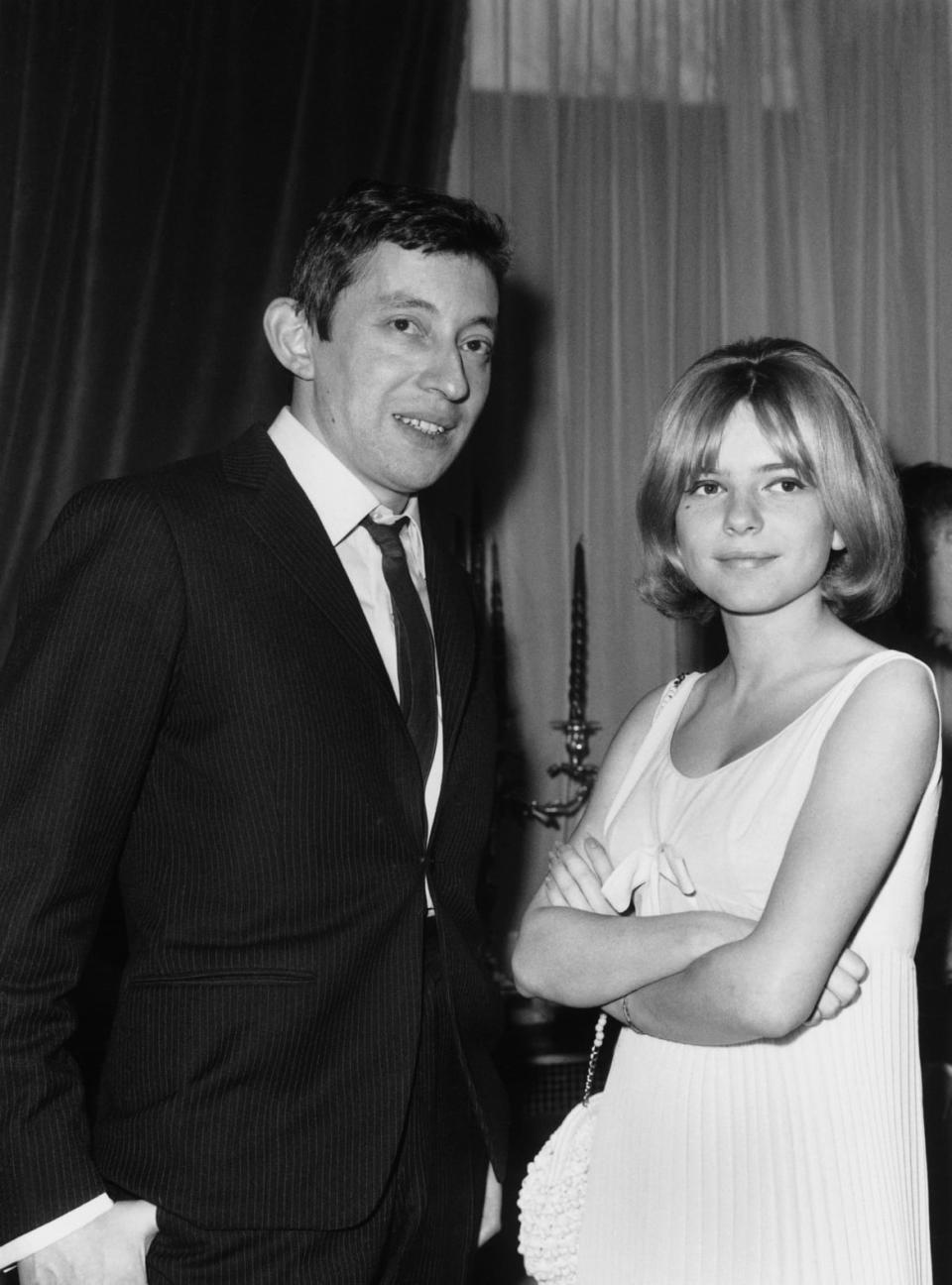 <div class="inline-image__caption"><p>France Gall and Serge Gainsbourg at a reception in a Parisian restaurant. The party was given on the winning of the Eurovision prize by Gall with Gainsbourg's song</p></div> <div class="inline-image__credit">Keystone-France/Gamma-Keystone via Getty</div>