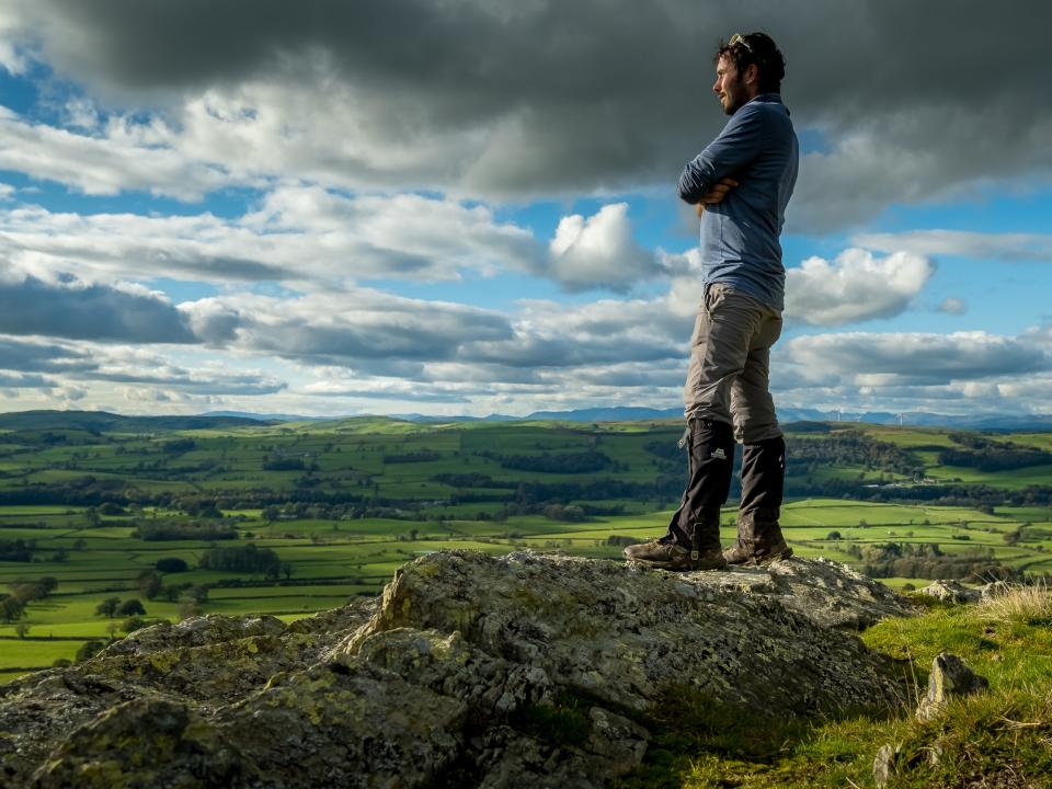 Peter hikes in the Yorkshire Dales during his first microchallenge (Peter Watson)