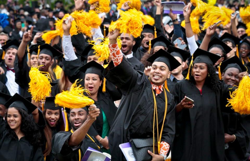 Graduates of City College of New York on June 3, 2016.