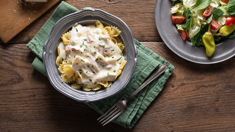 Creamy bowtie pasta