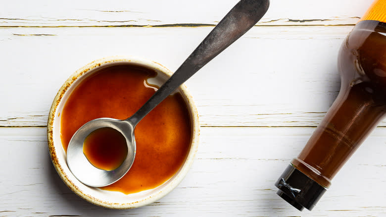 Worcestershire sauce in bowl