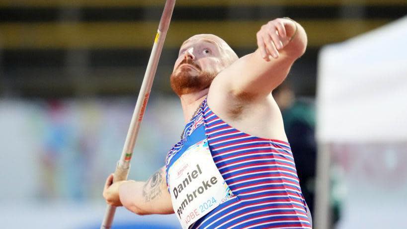 Javelin thrower Dan Pembroke in action