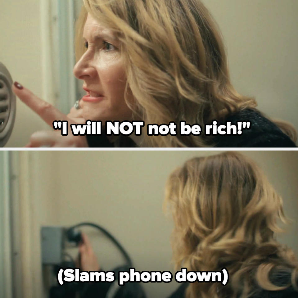 renata saying "i will not not be rich then slamming the phone down