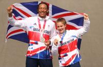 <p>An incredible day in British cycling, Bethany Shriever and Kye Whyte secured gold and silver respectively in the women's and men's BMX final. Shriever, 22, finished just nine-tenths of a second ahead of second-place Colombia's Mariana Pajon.</p>