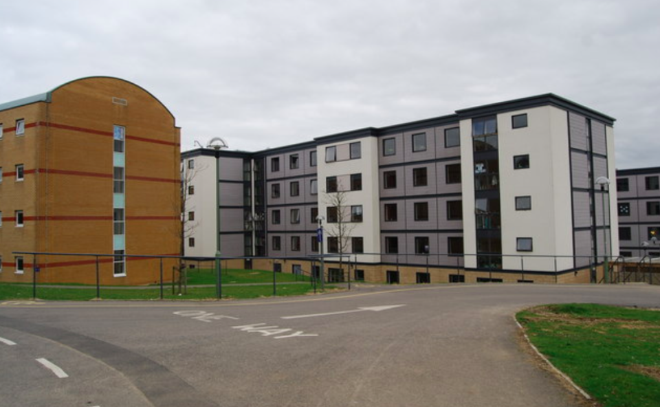 <em>The 18-year-old fresher was found dead in her halls of residence at Tyler Court (Geograph)</em>