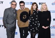 Eugene Levy, Dan Levy, Annie Murphy and Catherine O'Hara attended the <em>Schitt's Creek</em> Screening & Conversation at 92nd Street Y in New York City.