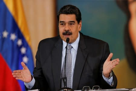 FILE PHOTO: Venezuela's President Nicolas Maduro holds a news conference in Caracas