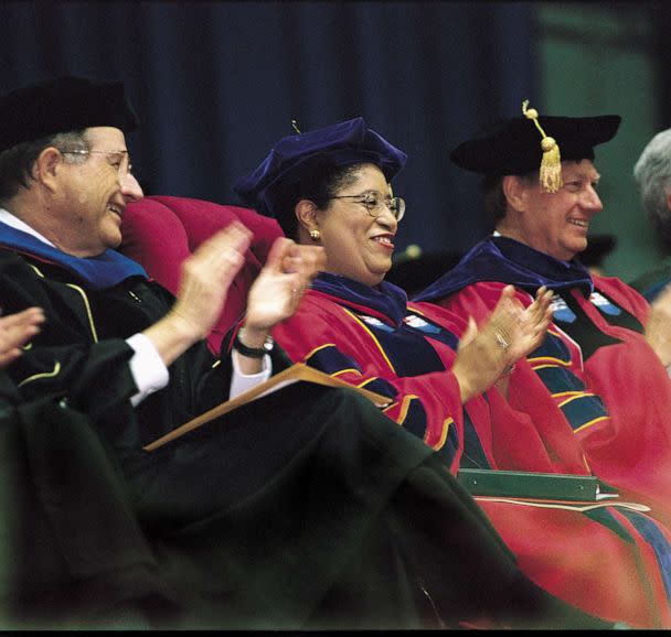 PHOTO: Dr. Shirley Ann Jackson attemds her RPI Presidential Inauguration in 1999. (Rensselaer Polytechnic Institute)