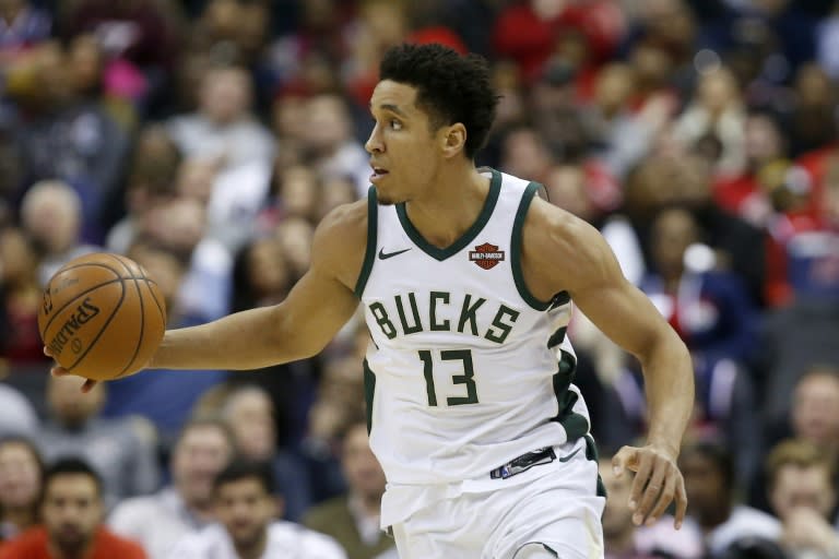 Malcolm Brogdon's back-to-back three-pointers with 1:07 remaining first tied the score then put the Bucks in the lead as they edged the Raptors 104-99