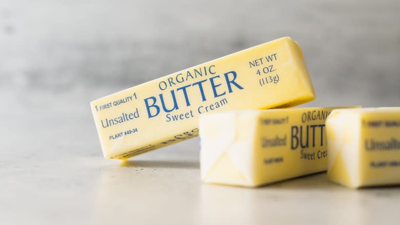 Blocks of sweet cream butter