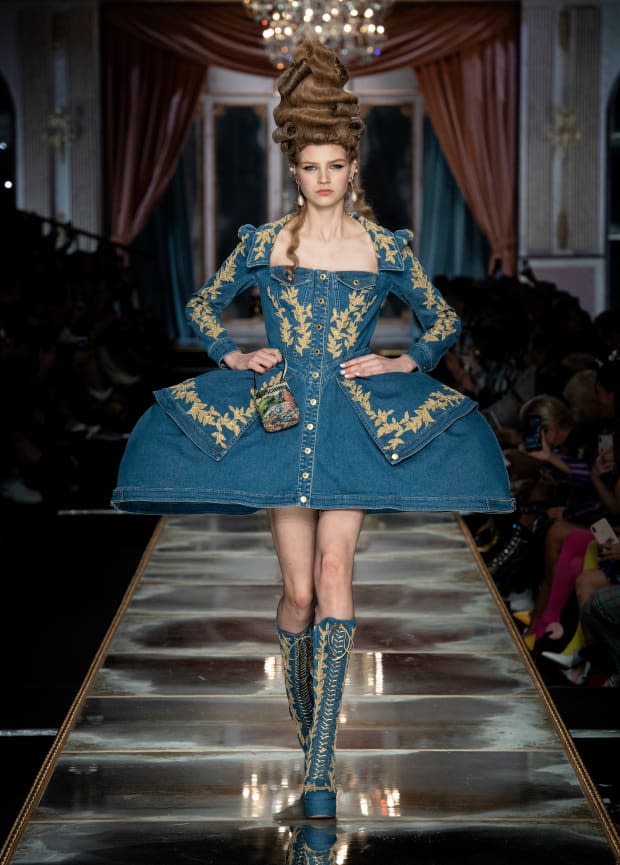 <p>A look from Moschino's Fall 2020 show. Photo: Courtesy of Moschino</p>