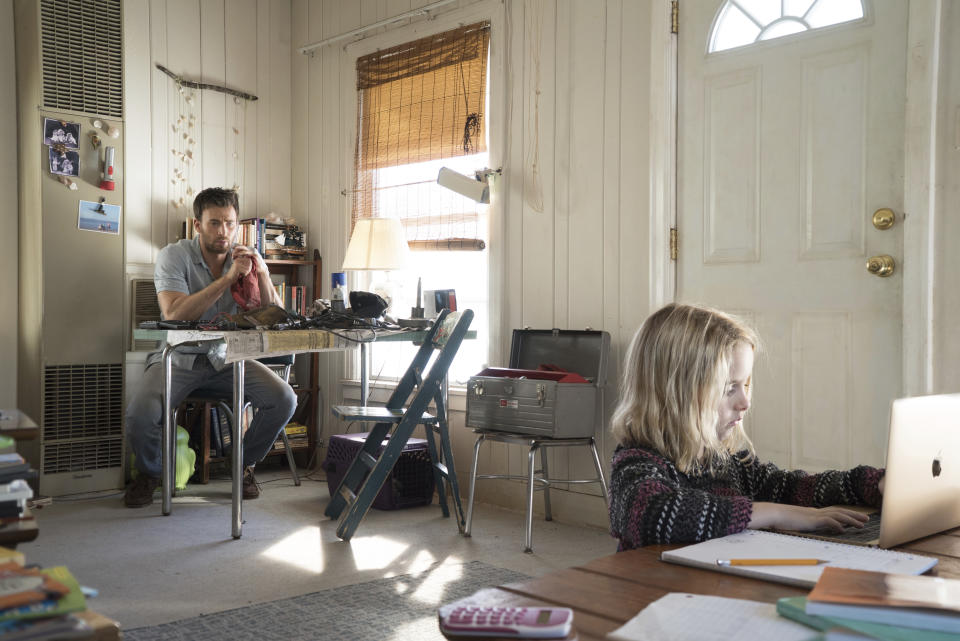 In this image released by Fox Searchlight Pictures, McKenna Grace, right, and Chris Evans appear in a scene from, "Gifted." (Wilson Webb/Fox Searchlight Pictures via AP)