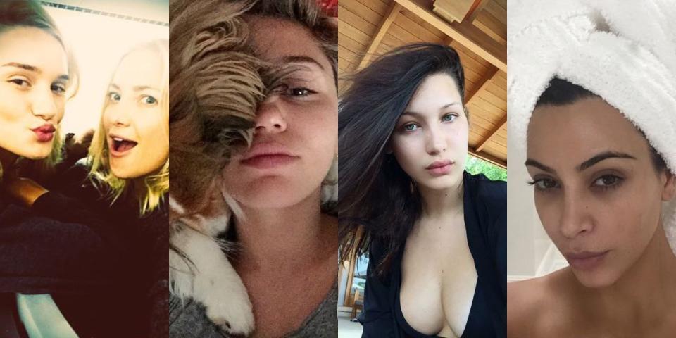 101 Times Celebrities Posted Makeup-Free Selfies