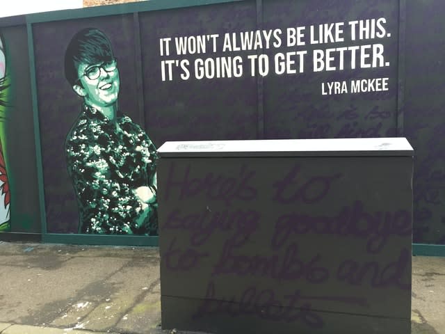 A mural of Lyra McKee in Belfast city centre