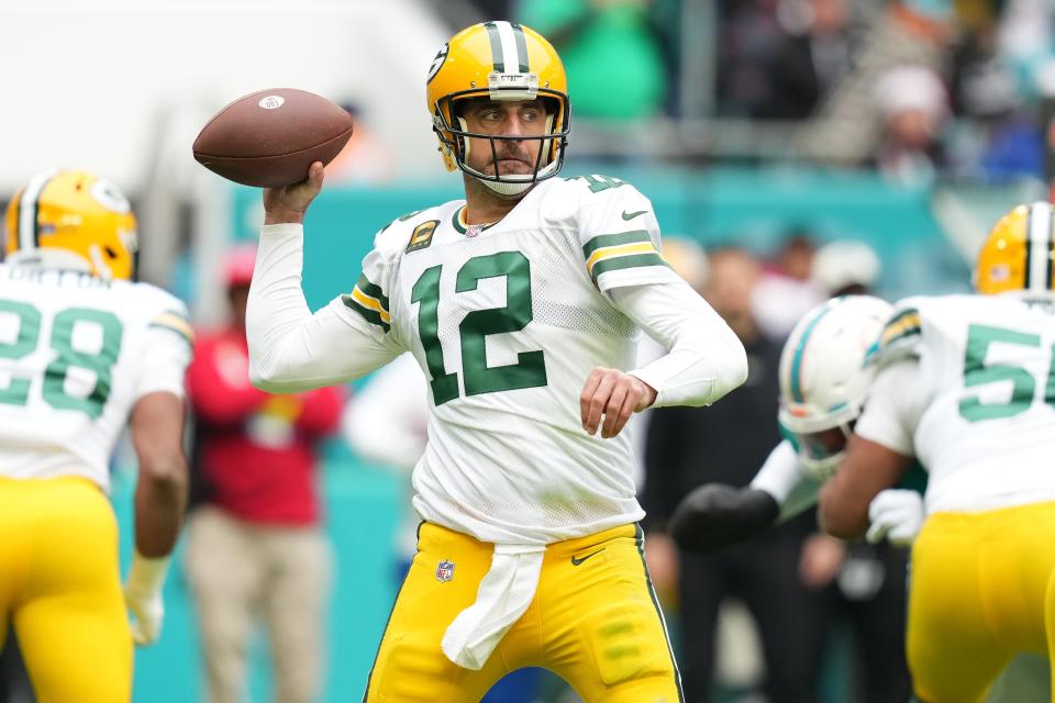 El mariscal de campo de los Packers, Aaron Rodgers, fue la selección de primera ronda del equipo en 2005.