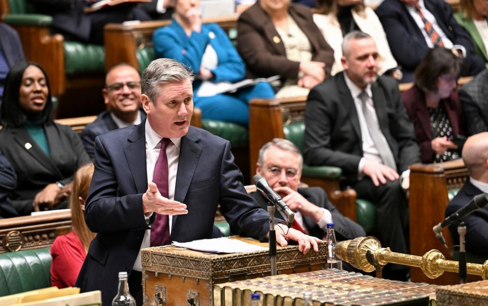 Sir Keir Starmer, alongside Rishi Sunak and Stephen Flynn, offered well wishes to the King during today's PMQs