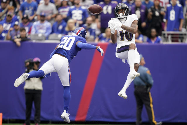 Giants at Ravens halftime score: Giants trail at the half, 20-3