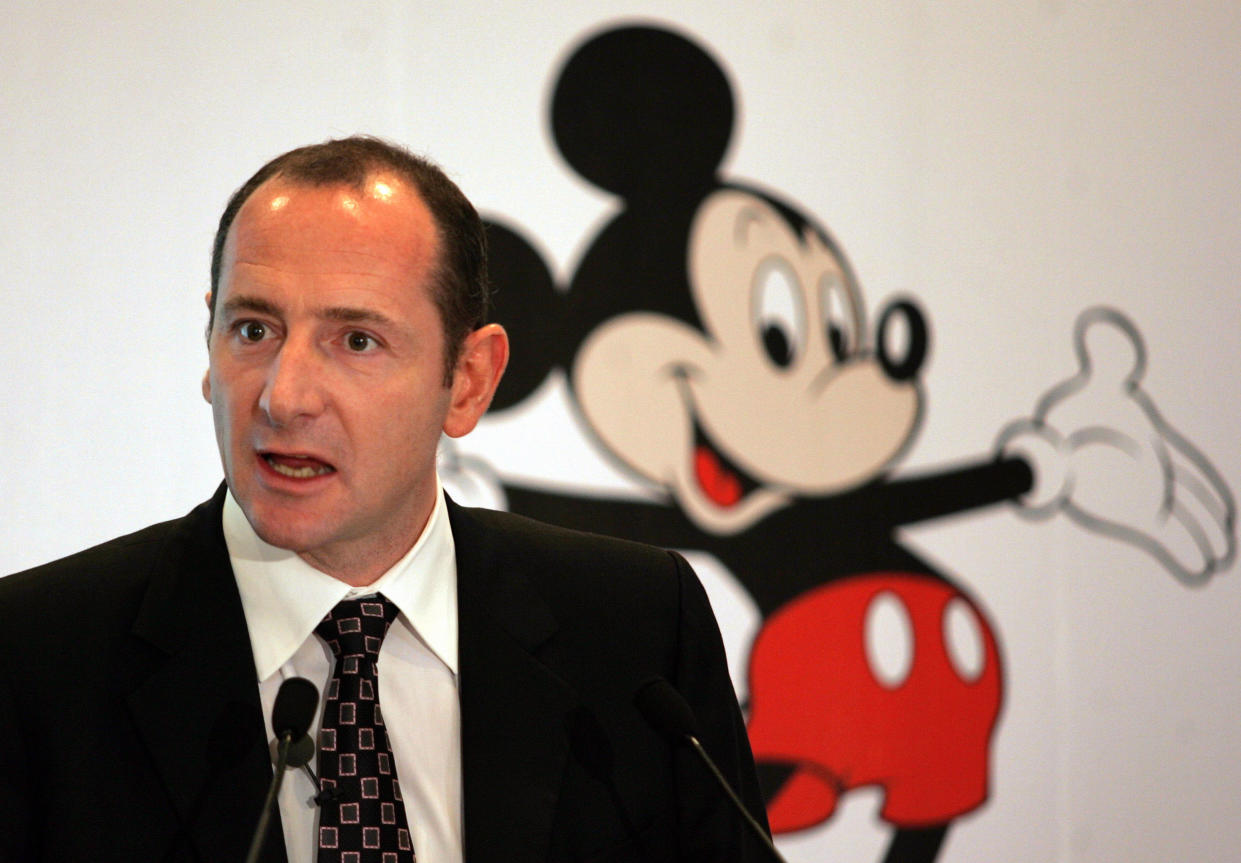 Walt Disney International President Andy Bird speaks during a press conference in Bombay, India, Tuesday, July 25, 2006.   Bird announced that Walt Disney has acquired leading Indian children's channel, Hungama TV, and has taken strategic stake in UTV Software Communications limited. (AP Photo/Rajesh Nirgude)