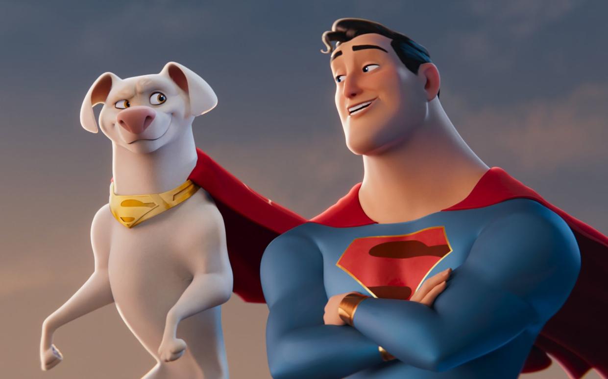 Sie bilden ein eigentlich unschlagbares Team: Krypto und sein Herrchen Superman. (Bild: 2021 Warner Bros. Entertainment Inc.)