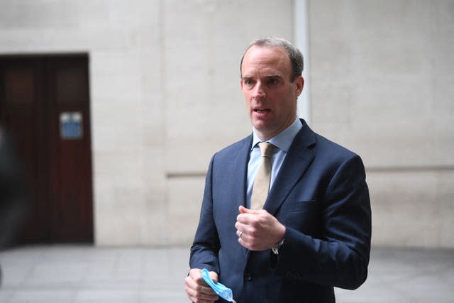 Foreign Secretary Dominic Raab