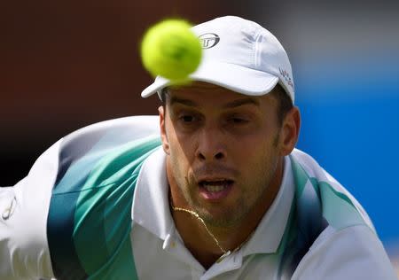 Tennis - Aegon Championships - Queen’s Club, London, Britain - June 23, 2017 Luxembourg's Gilles Muller in action during his quarter final match against USA's Sam Querrey Action Images via Reuters/Tony O'Brien