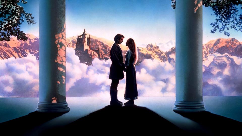 Westley and Buttercup in a poster image for The Princess Bride.