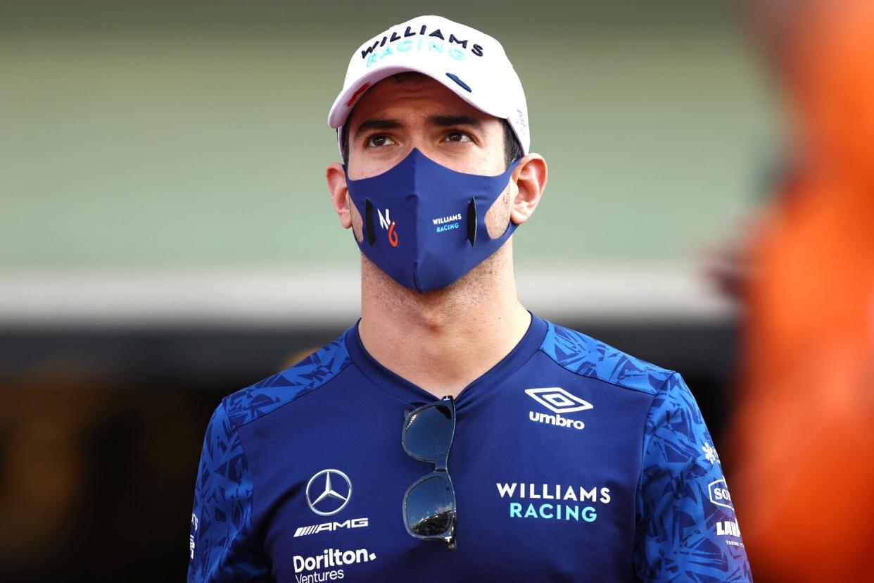 Nicholas Latifi of Canada and Williams looks on during the F1 Grand Prix of Abu Dhabi