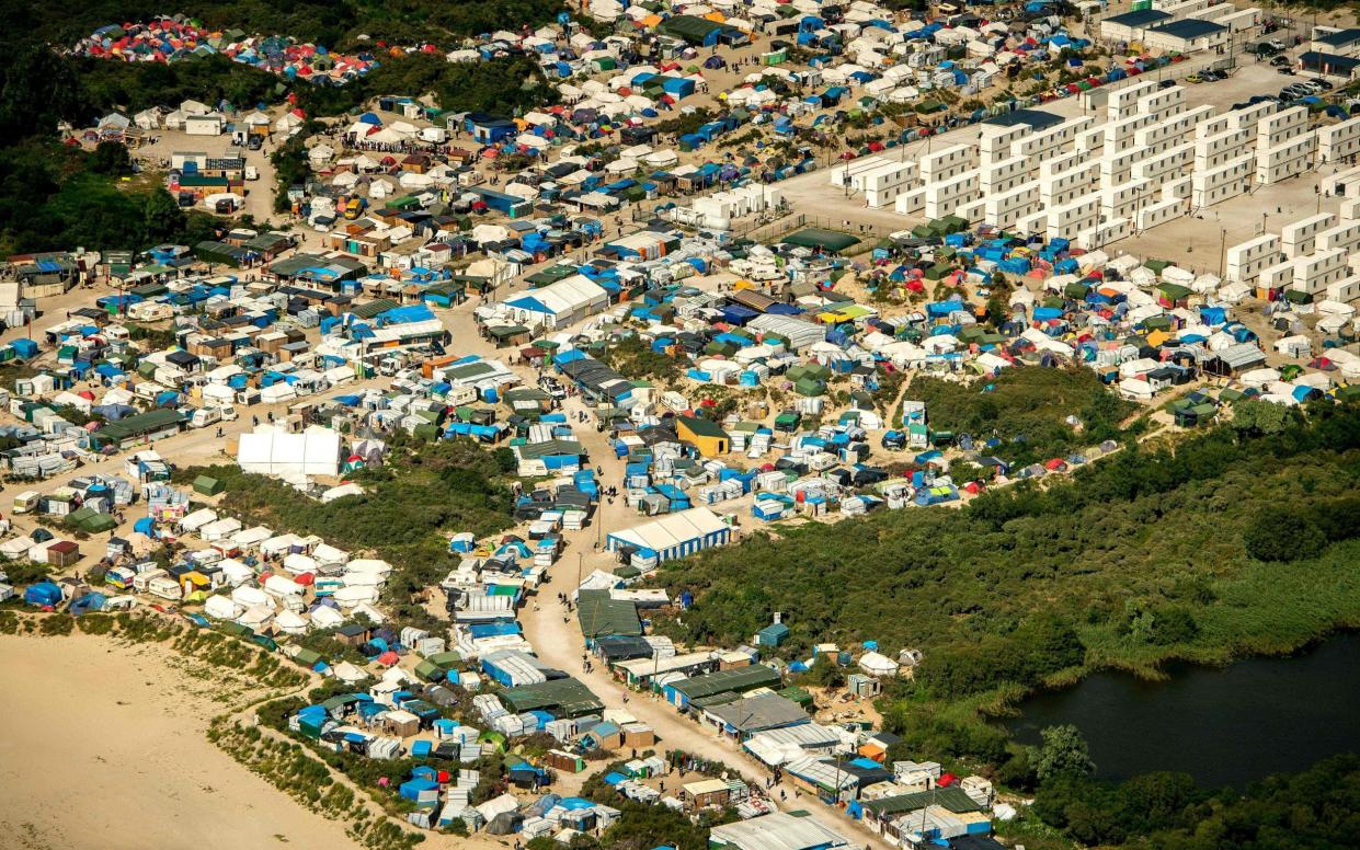 The notorious jungle camp in Calais, which was broken up by French police