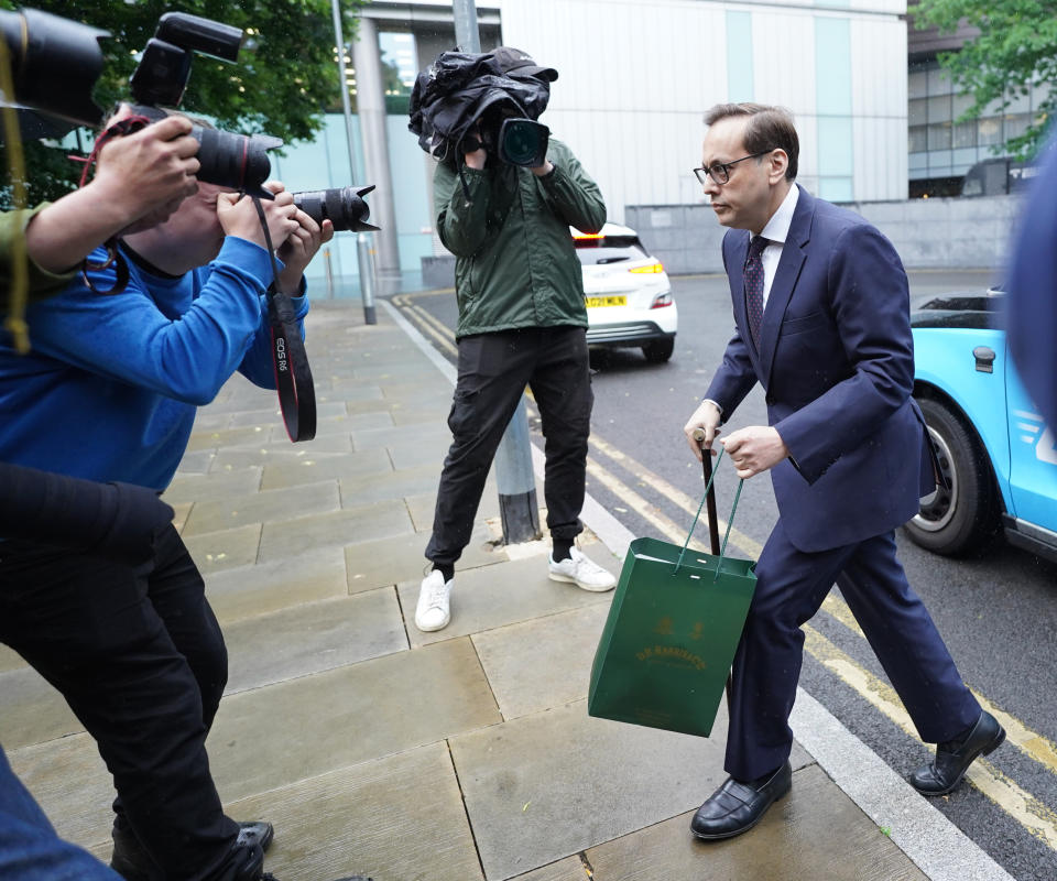 Former MP Imran Ahmad Khan arrives at Southwark Crown Court, south London, where he is due to be sentenced for a single count of sexual assault against a 15-year-old boy, who cannot be identified for legal reasons. Picture date: Monday May 23, 2022.