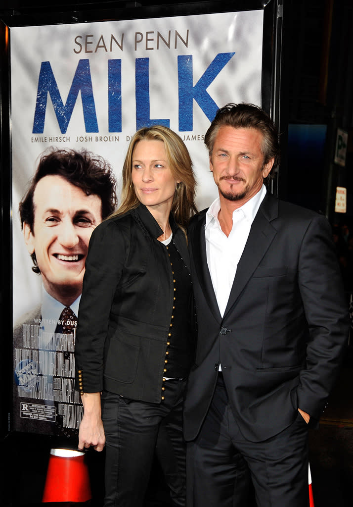 Milk San Francisco Premiere 2008 Robin Wright Penn Sean Penn