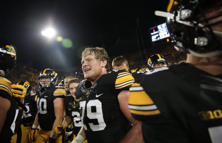 Sean Welsh has 35 career starts at Iowa. (AP)