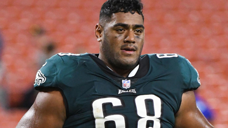 Mailata was left out of the Eagles squad for the NFL opener. Pic: Getty