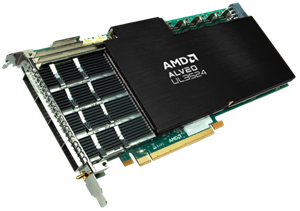 Image of AMD Alveo UL3524 Accelerator Card - angled view