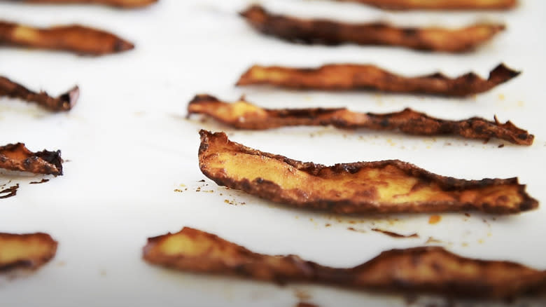 Sweet potato skin bacon