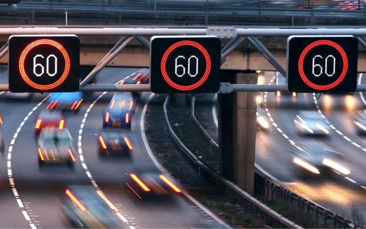 Motorway speed limit environment cars net zero government climate change oil gas - James Fraser/Rex