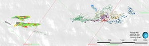 FIGURE 1. Plan view map showing location of Wedge deposit relative to the Madsen Mine.