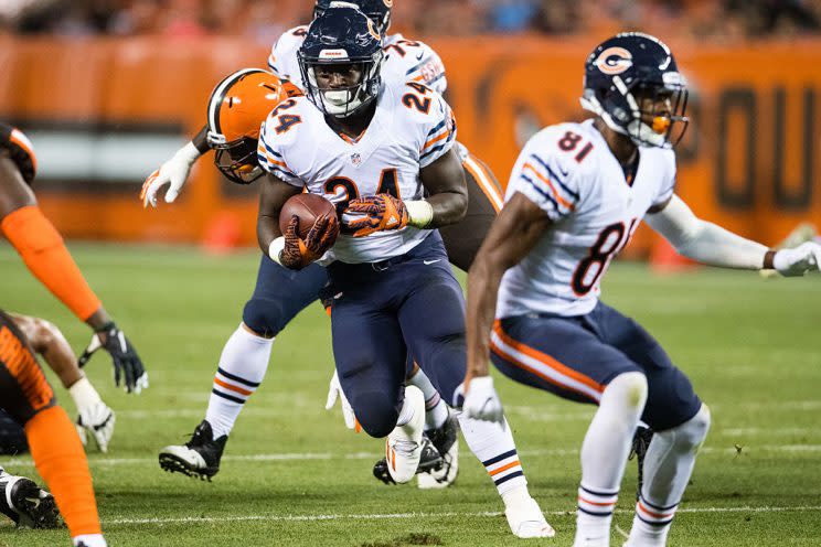 With Jeremy Langford injured, rookie RB Jordan Howard will have a chance to shine. (Photo by Jason Miller/Getty Images) 