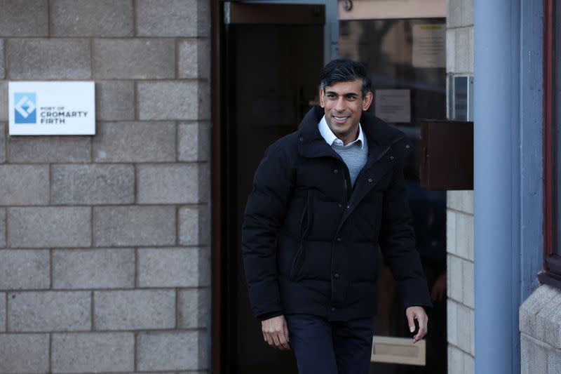 British Prime Minister Rishi Sunak visits Scotland