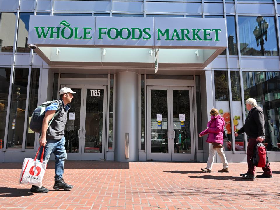 The Whole Foods in Mid Market Street is seen after it was closed due to employee safety concerns after being open for only a year in San Francisco, California, United States on April 12, 2023.