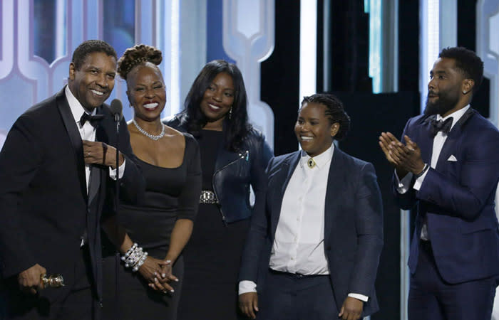 Denzel Washington con su familia