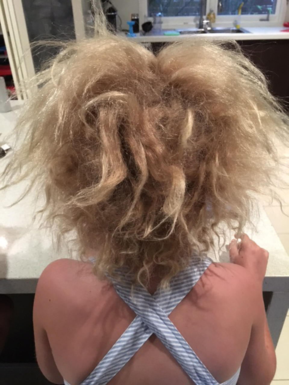 Shilah’s hair is impossible to brush [Photo: Caters]