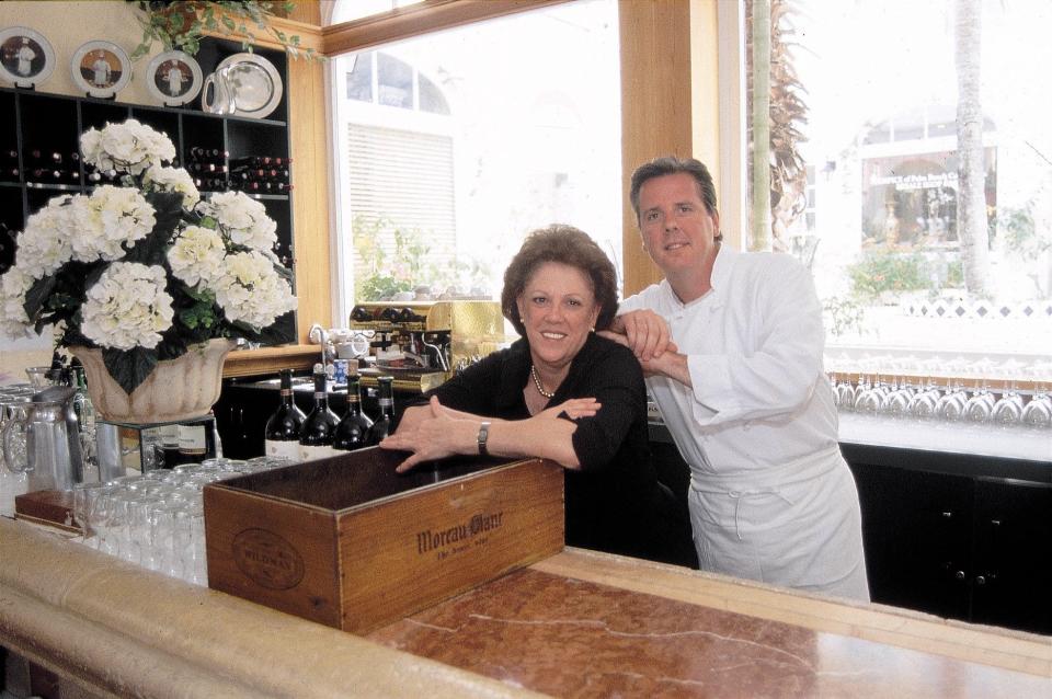 Jo Larkie of Jo's Restaurant with her son, chef Rick Kline, in May 2001.