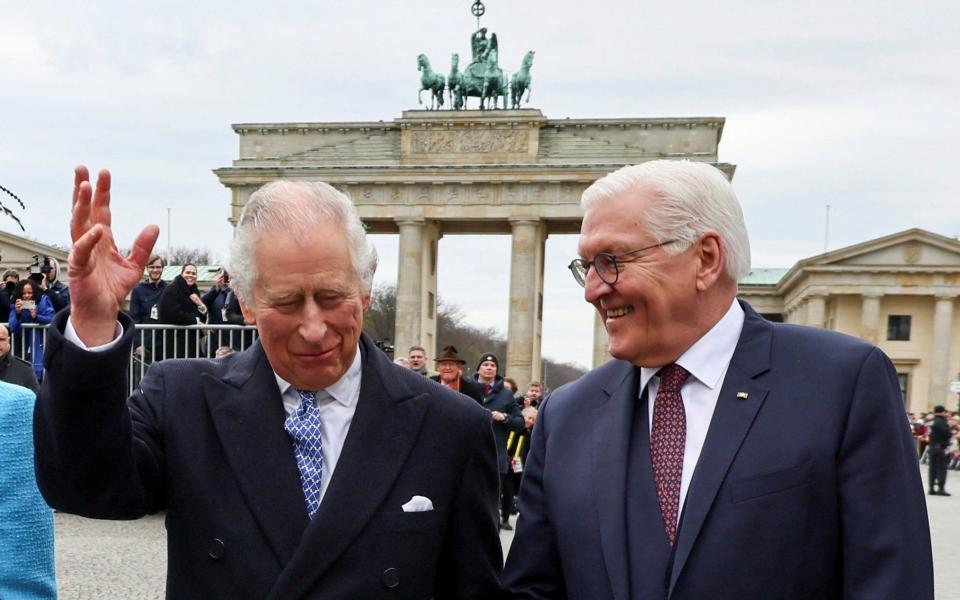 King Charles III and Frank-Walter Steinmeier at the Brandenburg Gate in Berlin - Wolfgang Rattay/Pool/Reuters