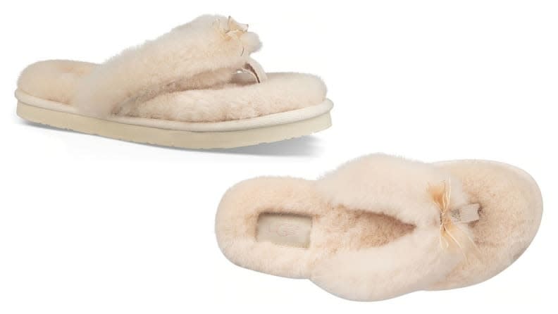 Because wearing furry sandals outside is a fashion statement--and a good one at that!