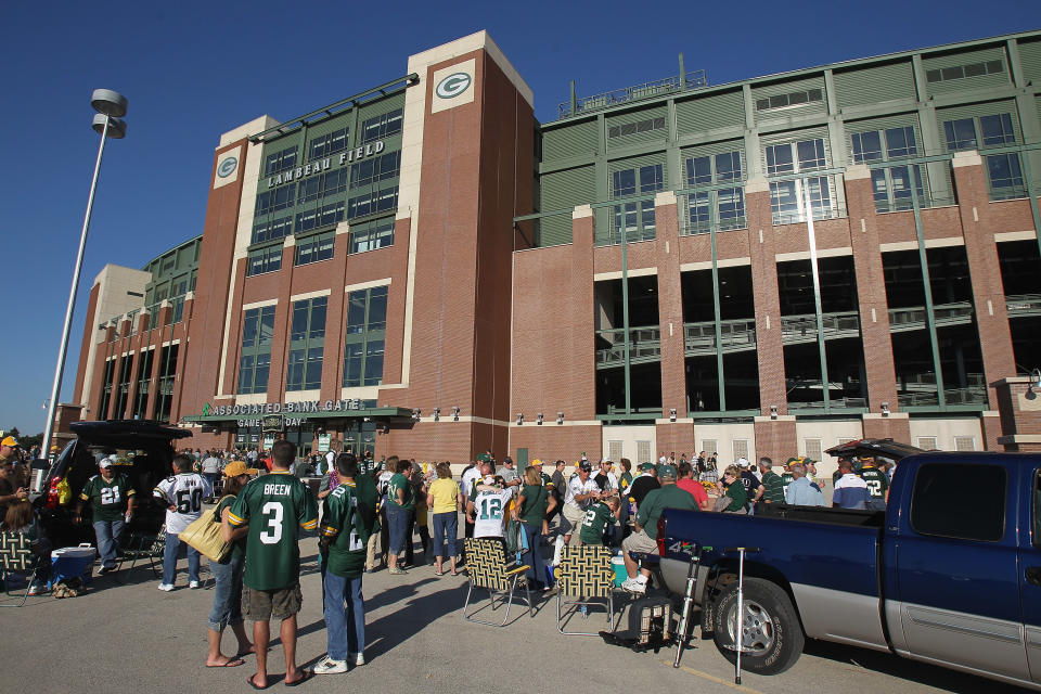 GREEN BAY, WI - SEPTEMBER 08: Fans tailgate before the Green Bay Packers take on the New Orleans Saints during the NFL opening season game at Lambeau Field on September 8, 2011 in Green Bay, Wisconsin. (Photo by Jonathan Daniel/Getty Images)