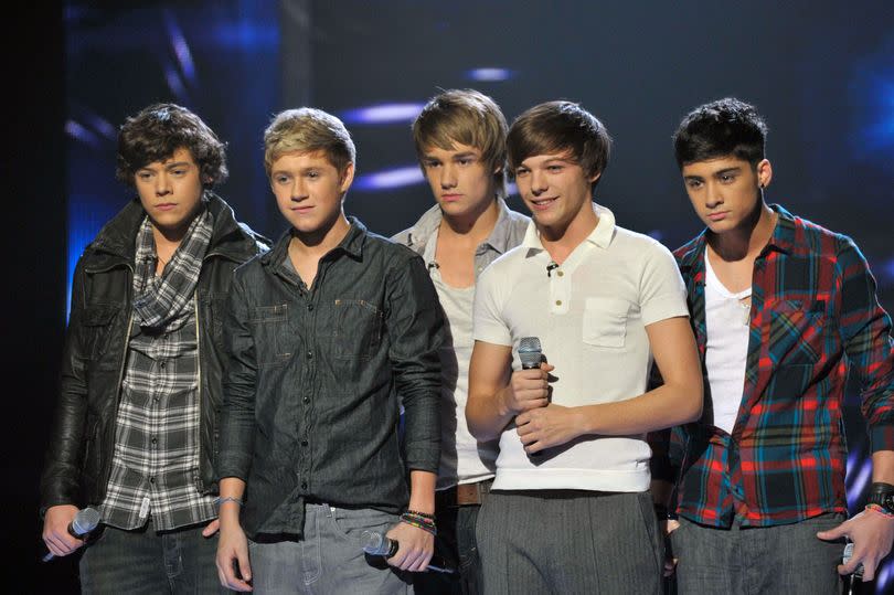 Boy band One Direction on ITV's The X Factor in 2010