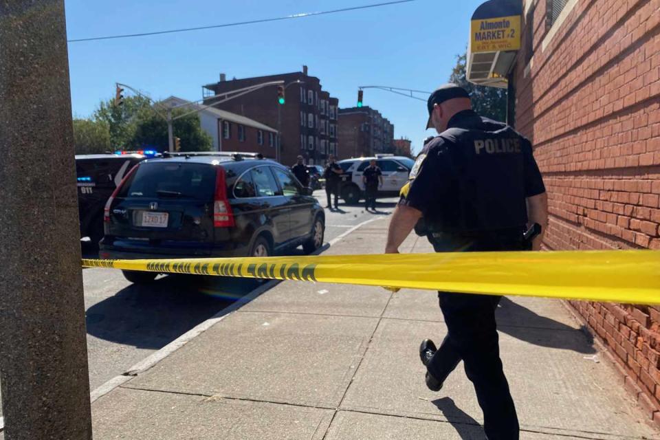 <p>Holyoke Police Department/Facebook</p> Holyoke Police investigating a shooting in Holyoke, Massachusetts, on Oct. 4, 2023