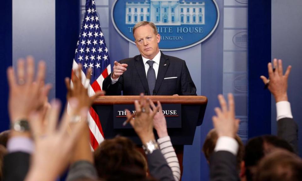 During a press briefing on 30 May, Sean Spicer said the White House focus was on ‘the president’s agenda’. 