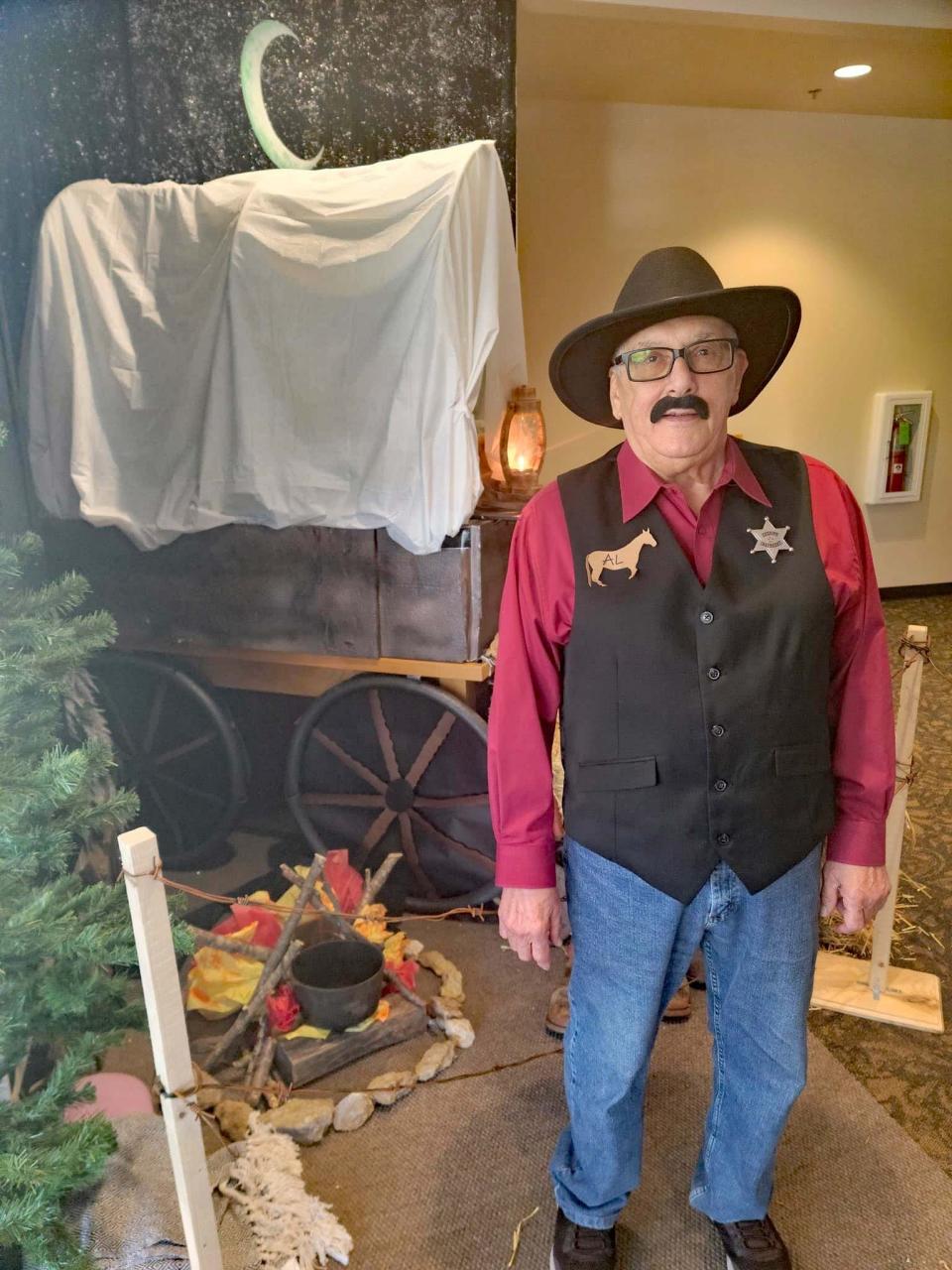 Volunteer Al Ahmen is the Sheriff of the Bible Story Room at Forever His Bible Day Camp held at Karns Church of Christ Saturday, April 15, 2023.