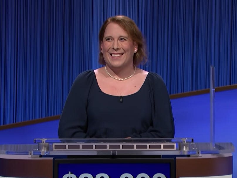 "Jeopardy!" champion Amy Schneider on the game show.